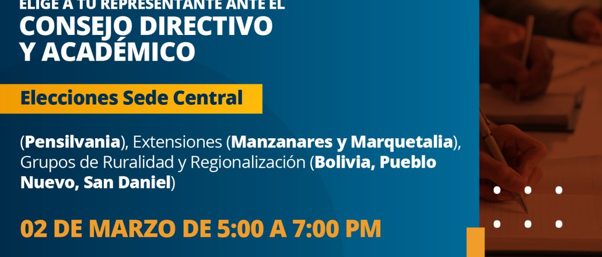 Elecciones Consejo Directivo y Académico